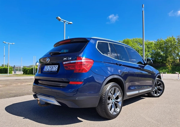 BMW X3 cena 85500 przebieg: 131000, rok produkcji 2015 z Gdańsk małe 781